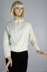 Beautiful Cream Vintage 60s Beaded Cardigan Sweater
