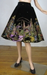 Mexican Hand Painted Vintage 50s Full Circle Skirt