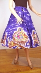 Rare Vintage 50s Mexican Silk Circle Skirt w/Pigs!