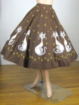 Vintage 50s Disney Lady and the Tramp Si & Am Circle Skirt