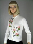 Pretty Vintage 60s Embroidered Floral Beaded Cardigan
