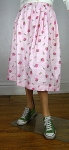 Darling Vintage 50s Pink Carnation Print Skirt