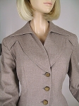 Tailored Taupe Vintage 40s Gorgeously Detailed Jacket