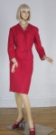 Chic Cherry Red Vintage 60s Davidow Suit