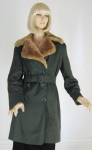 Faux Fur Trimmed Vintage 40s Coat