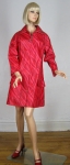 Amazing Vintage 60s Red Swirly Spring Rain Coat