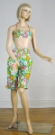 Flower Power Vintage 60s Bikini with Capri Pants