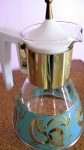 Aqua & Gold Vintage 50s Coffee Urn with Stand 02.jpg