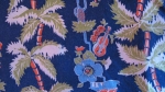 Palm Trees & Huts Vintage Novelty Tea Cloth 03.jpg