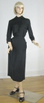 Sharp Prim Vintage 40s Black Rayon Dress 2.jpg