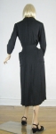 Sharp Prim Vintage 40s Black Rayon Dress 5.jpg