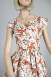 Flaming Foliage Vintage 50s Cotton Day Dress 03.jpg