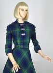 Tartan Plaid Vintage 50s Full Skirt Dress 02.jpg