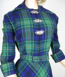 Tartan Plaid Vintage 50s Full Skirt Dress 03.jpg
