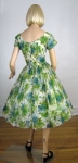 Gorgeous Vintage 50s Floral Chiffon Overlay Full Skirt Dress 3.jpg
