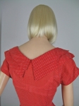 Red Swiss Dot Vintage 50s Nautical Style Dress 04.jpg