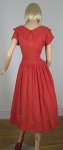 Red Swiss Dot Vintage 50s Nautical Style Dress 05.jpg