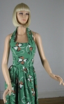 Green Vintage 40s/50s Style Garden Party Halter Dress  02.jpg