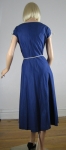 Vivid Blue Piped Vintage 50s Full Skirt Cotton Dress 07.jpg