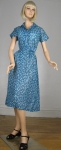 Turquoise Floral Bud Vintage 60s Sheer Day Dress 02.jpg