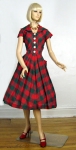 Bold Plaid Vintage 50s Cotton Day Dress 3.jpg