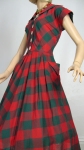 Bold Plaid Vintage 50s Cotton Day Dress 4.jpg