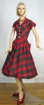 Bold Plaid Vintage 50s Cotton Day Dress 5.jpg
