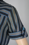 Graphic Vintage 50s Striped Black & Blue Dress 06.jpg