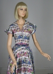 Mythical Fantasy Print Vintage 50s Full Skirt Dress 02.jpg