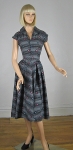 Graphic Striped Vintage 50s Dress with Pink & Turquoise Paisley 02.jpg