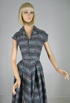 Graphic Striped Vintage 50s Dress with Pink & Turquoise Paisley 03.jpg