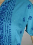 Turquoise Vintage 60s Border Print Shirt Dress 05.jpg