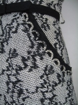 Cutest Vintage 50s Black and White Pixel Lace Print Cotton Dress 04.jpg