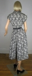 Cutest Vintage 50s Black and White Pixel Lace Print Cotton Dress 07.jpg
