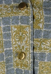 Detailed Vintage 60s Tile Print Mustard and Gray Shirt Dress 05.jpg