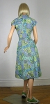 Swirly Blue Vintage 50s Paisley Dress With Bow Buttons 07.jpg