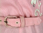 Sweet Vintage 50s Pink Linen Soutache And Rhinestone Trim Dress 07.jpg
