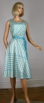 Geo Vintage 70s Aqua Stripe Dress with Full Skirt  02.jpg