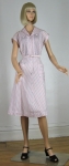 Pintucked Vintage 50s Pink and Black Gingham Shirtwaist Dress 02.jpg