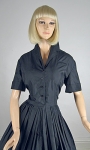 Crisp Vintage 50s Black Shirtwaist Dress 02.jpg