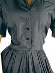 Crisp Vintage 50s Black Shirtwaist Dress 03.jpg