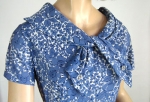 Slinky Nylon Vintage 60s Blue Floral Dress 4.jpg