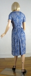 Slinky Nylon Vintage 60s Blue Floral Dress 5.jpg