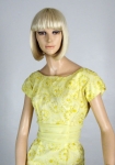 Pale Lemon Yellow Vintage 50s Organdy Dress 4.jpg