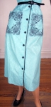 Turquoise Vintage 50s Rose Printed Pocket Dress 3.jpg