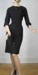 Fitted Vintage 50s Scalloped Button Tab Dress 03.jpg
