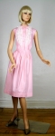 Sweet Vintage 50s Lace Ruffled Pink Dress 02.jpg