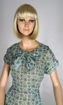  Green Florette Vintage 50s Voile Dress 