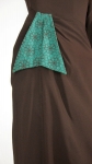 Saucy Vintage 40s Chocolate & Mint Crepe Dress 4.jpg