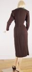 Saucy Vintage 40s Chocolate & Mint Crepe Dress 5.jpg